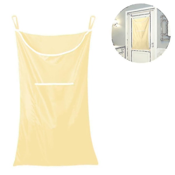 Holdbar Oxford-taske vasketøjstaske, over døren stofkurv med kroge, til badeværelse, opbevaring, væg, skab, 75x50cm A