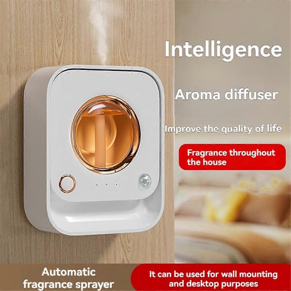 USB Smart Aromaterapimaskin Luftfräschare Automatiska Sprayer Eterisk Olja Parfymdiffusor Toalett