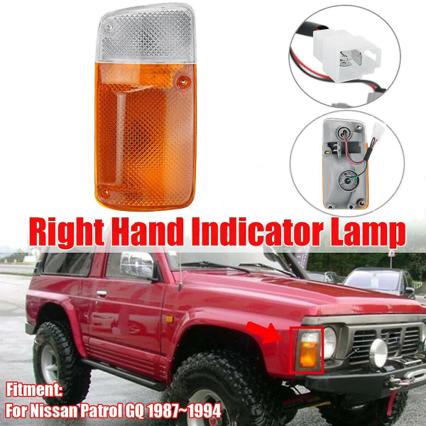 RH venstre hjørne lysindikator Signallampe Bytt for Nissan Patrol GQ Y60 1987~1994 B6120-01J00