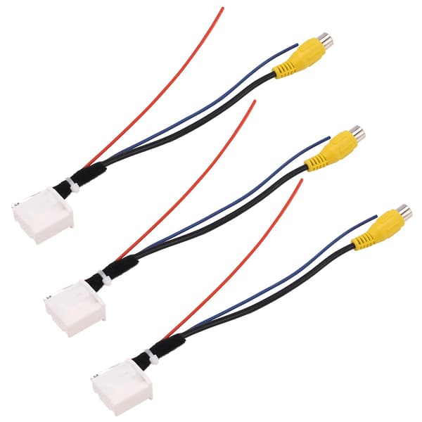 3x 16-stifts bakkameraadapterkabel Parkeringsbackvideoadapterkabel Navigation DVD Back