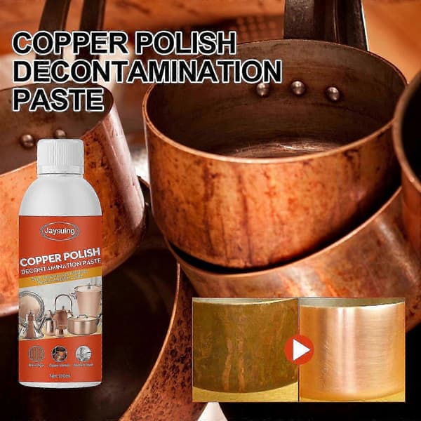 Kobber- og messingpudsemiddel dybkonverterende rustfjerner til hegn, vandhaner, farverige stålfliser - 300/200/100 ml 300ml