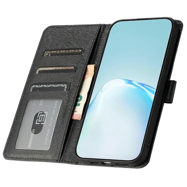 Til Samsung Galaxy A36 5G Wallet Case Læder Folio Telefon Cover Magnetisk Lukning - Sort