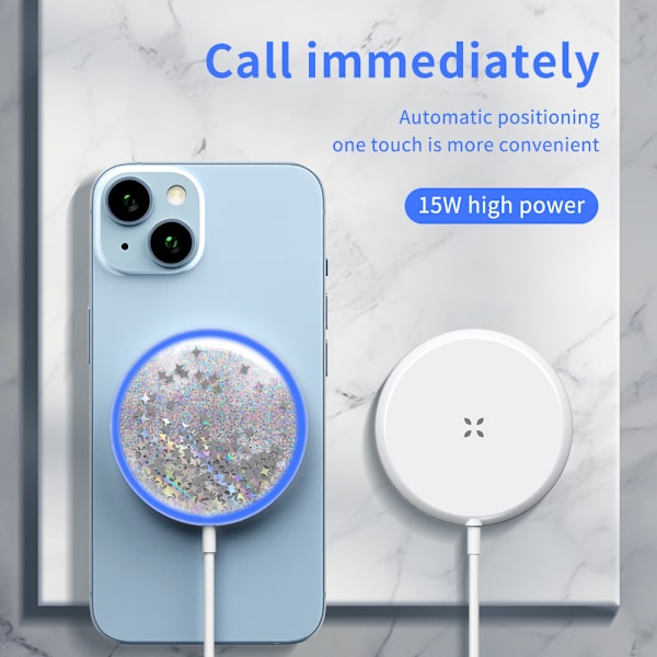 Magnetisk trådløs lader quicksand egnet for Apple mobiltelefon trådløs lading hurtiglading