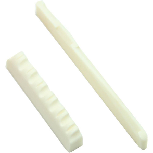 1 sett Elfenbensbenbro Saddles og Nut for 6-strengers akustisk gitar