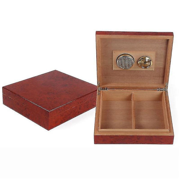 Humidificador de cedro, caja de almacenamiento de puros de madera con gel humidificador, accesorios para fumar