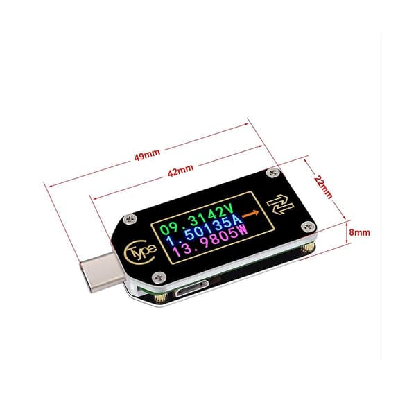 Rd Tc66 Type-c Pd Trigger Usb Voltmeter Ammeter Spenningsmåler 2-veis Strømmåler Multimeter Pd Lader B