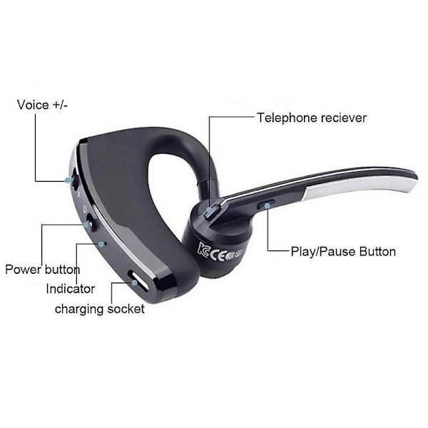 V8 Rtsport Bluetooth-hörlurar Trådlösa Stereo HD-mikrofon Hörlurar Bluetooth Hands In Car Kit Med Mikrofon För Smart Phone
