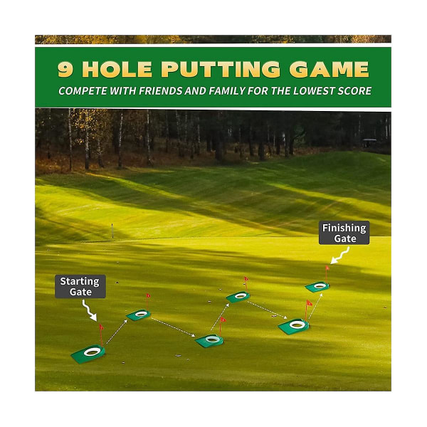 6 kpl Golf Green Putter Disc Golf irrotettava putterilevy sisä- ja ulkokäyttöön