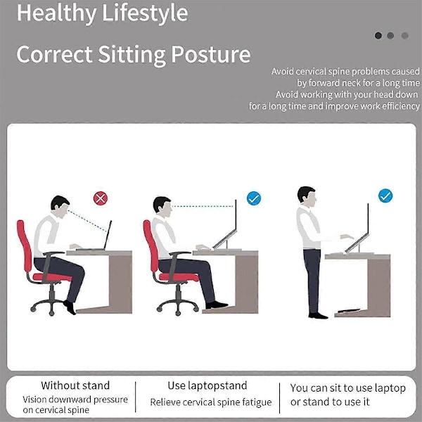 Notebook køler Laptop stander med justerbar højde og vinkel for komfort og ergonomisk design