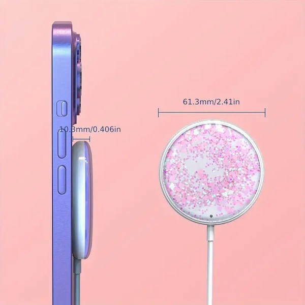 Magnetisk trådlös laddare kvicksand lämplig för Apple mobiltelefon trådlös laddning snabbladdning