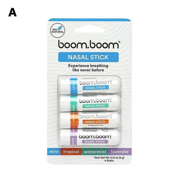 Aromaterapi Inhalator Nässticka 4-pack Eterisk Olja för Stresslindring A