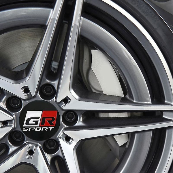 4 stk 56 mm Gr Sports Car Wheel Center Stickers Navdeksel Dekal for Toyota Gr Sport C-hr Rav4 Prius Avensis P Camry
