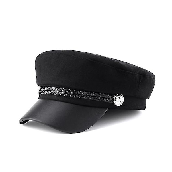 Chauffør Top Cap Sort Baret Chauffør Kostume Hat Fancy Dress Ottekantede Hatte