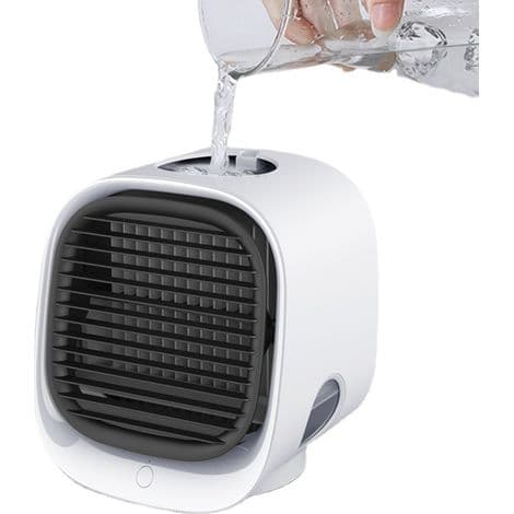Moderne USB Mini Airconditioner/Ventilator/Luftfugter - Hvid - AquaForge
