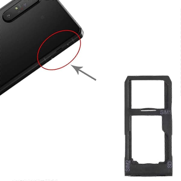 SIM-kortskuffe + Micro SD-kortskuffe for Sony Xperia 1 II