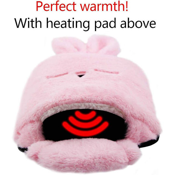 Oppvarmet Musematte, Rosa USB Oppvarmet Musemattevarmer Vinter Bærbar Datamaskin Musematte for Hjem og Kontor, Tilfeldig Farge USB-Linje
