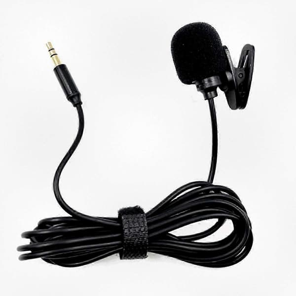 Mini Stereo Lavalier Mikrofon med 3.5mm Stik til PC, Lydkort, Kamera - 2m Ledningsmikrofon