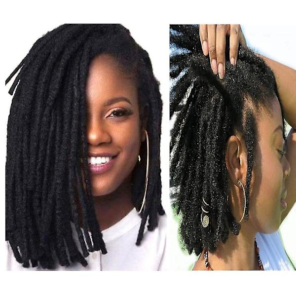 10 tum Krokade Hår Handgjorda Dreadlocks Syntetiskt Hår Locs Reggae Krokade Flätor Hårförlängning