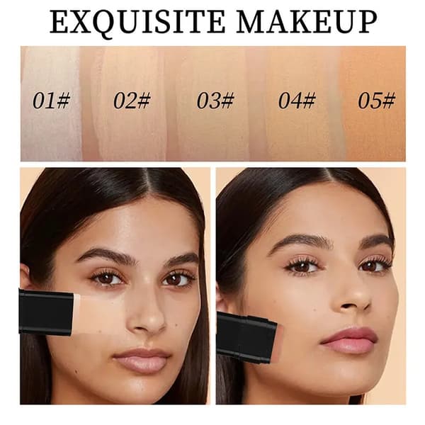 Dual Foundation Concealer Stick - Lett Concealer for Feilfri Dekning, Tilgjengelig i Flere Nyanser Vanntett og Langvarig 04#WHEAT