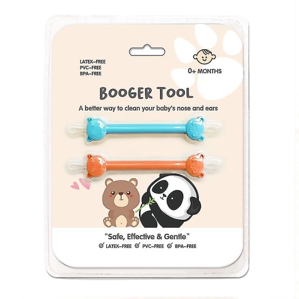 2 stk Baby Nasal Booger og ørerenserverktøy, Baby Registry Essential Snot Removal Tool-yu