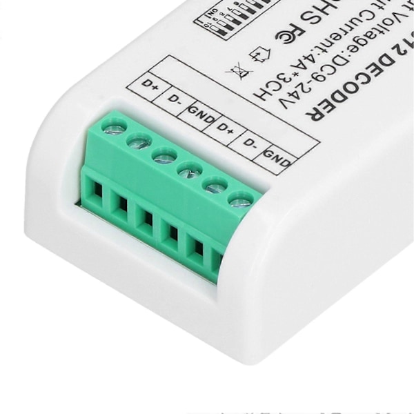 3-kanals LED-dekodare remsstyrenhet RGB-styrenhet DMX512 konstant spänningskontroll 924V