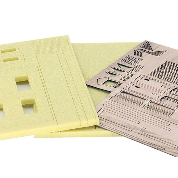 Omonterad 1/35 Diorama Modell Byggsatser Ruiner Hus För Mikro Landskap Js