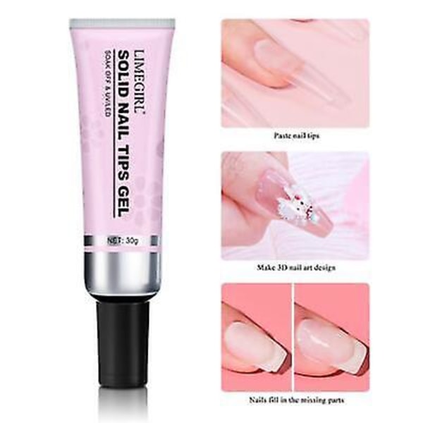 Lulou Magic Solid Nail Glue Kit 3-In-1 Nail Art Kits for Nail Tip Press on Nails