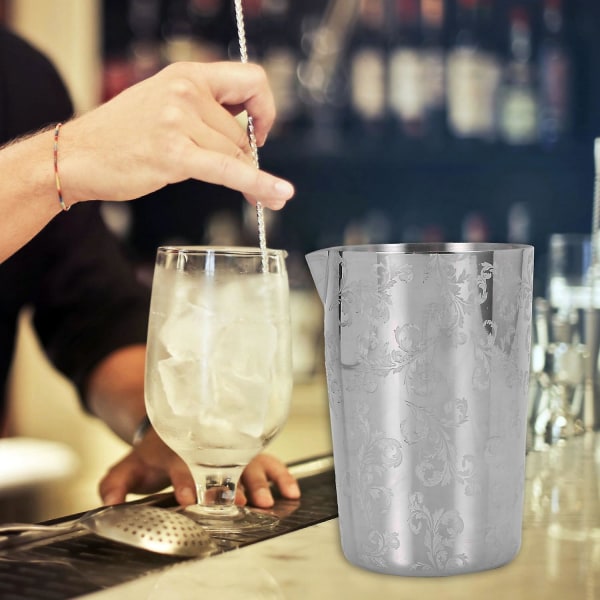 Rørekopp i rustfritt stål 500ml Cocktailkopp Moskva-terningkopp Bartenderverktøy Bar Cocktailglass