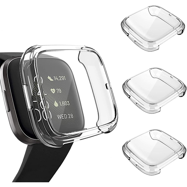 Dhrs 3 kpl näytönsuojaa yhteensopiva Fitbit Versa 2 kotelon kanssa, erittäin ohut ja pehmeä TPU