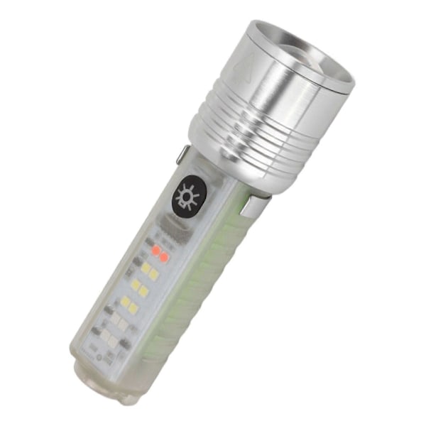 LED Ficklampa 8 Lägen USB Laddningsbar Hög Ljusstyrka Mini Magnetisk UV Ficklampa för Utomhus Nödsituation