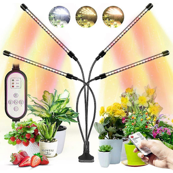 Plante lampe LED plante lys fuldt spektrum grolys 3 tilstande til indendørs planters vækst