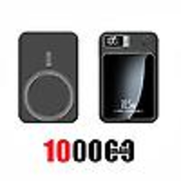 2024 Hot 100000mAh Trådløs Powerbank Magnetisk Qi Bærbar Powerbank Type C Hurtigoplader Til iPhone15 14 13 Samsung