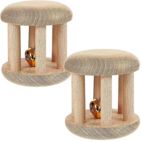 2-pack Baby Träskallror Träskallror Rullande Leksaker Träskallror Amning Roliga Babyleksaker