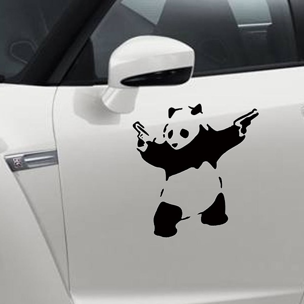 10*10cm Sports Panda Bilmærkat Kung Fu Panda Mærkat, Sjovt Bilmærkat