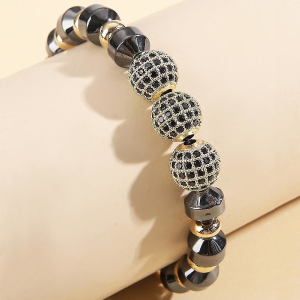 Luxury Braided Copper Bracelets With Pave Beads Bangle Charm Jewelry For Women Men