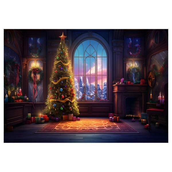 210x150cm Baggrund Klæd Vinter Juletræ Børns multifunktionelle fotografi baggrund