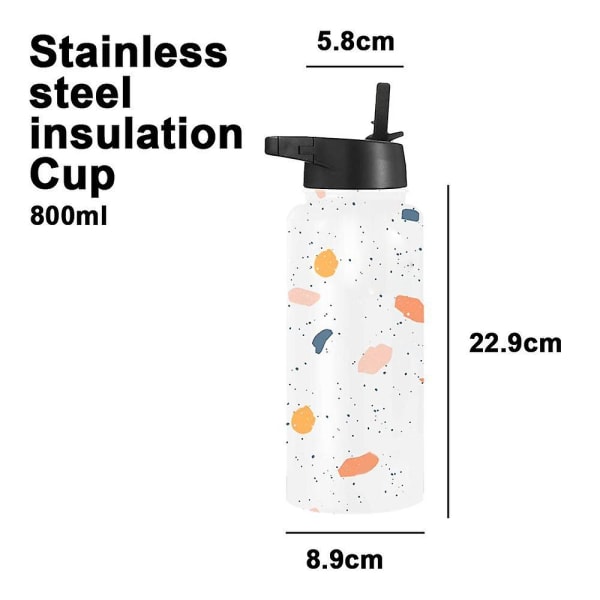 -Urheiluvetolaukku - Vuotamaton, tyhjiöeristetty ruostumaton teräs, kaksinkertainen seinämä, termosmuki, metallipullo-8