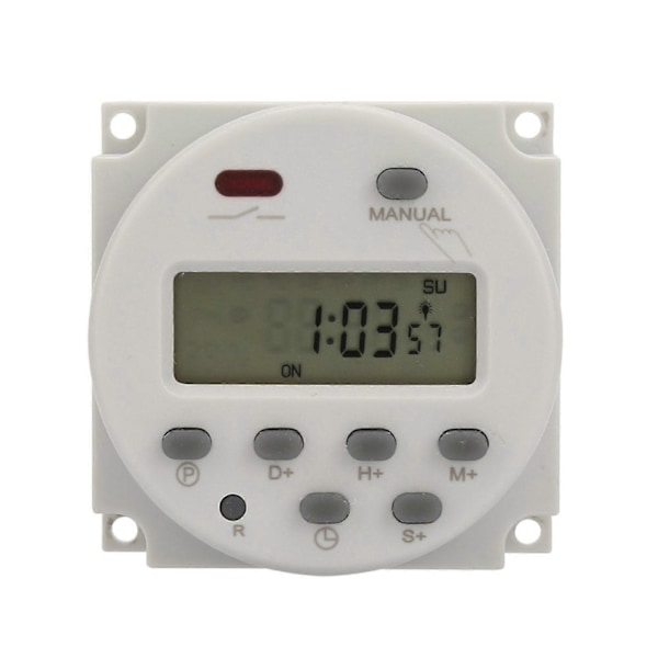Liten Programmerbar Digital Timerbrytare med 7 Dagar Display 1S~168h 5VA(220V AC) YEMAA