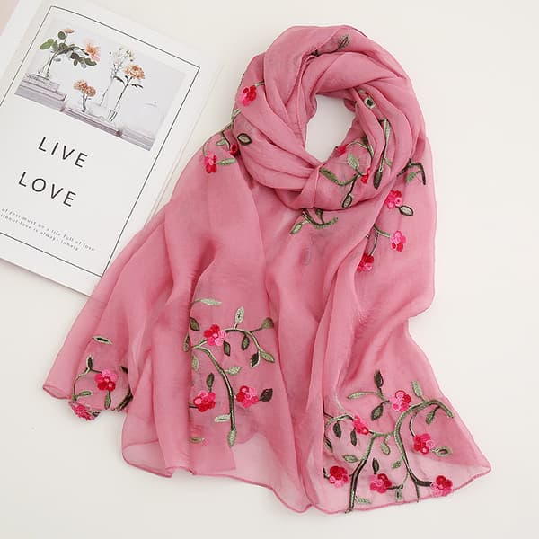 Sjal for kvinner, lett silkehodeband, brudehodeband, chiffon sjal og skjerf
