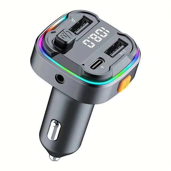 Ny Bluetooth-bil MP3-spiller lader multifunksjonell bil FM-sender bil rask lading