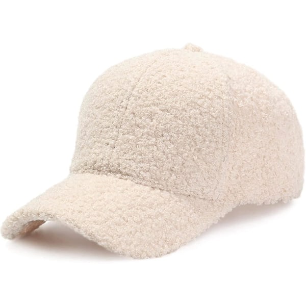 Varm-vinter baseball-capser Teddy-fleece imitert lammeull Hip-hop caps for menn kvinner-YUHAO