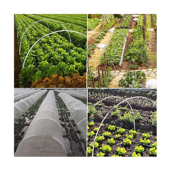 Trädgårdsbågar för nät, växtskyddsbågar, klockor för odling av grönsaker, rostfri odlingstunne