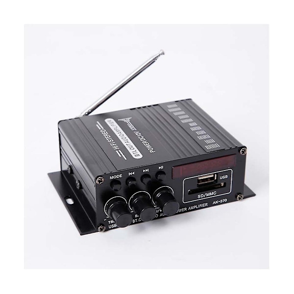 Ak370 Hjem Digital Forstærker Mini Hifi Bluetooth Audio Effektforstærker Til SD-kort U-disk Aux Højttaler Mp3 Stereo Lyd