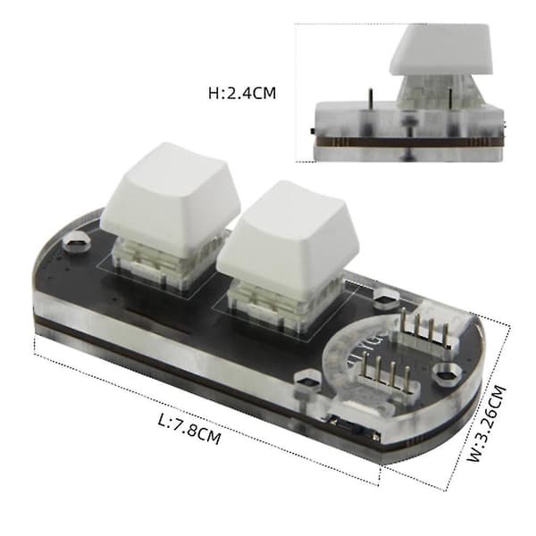 T-encoder Shield V1.0 Ch552 Tilpassede Makro-taster med Apa102 RGB LED Udviklingskort T-encoder Knappen Udvidelsesmodul