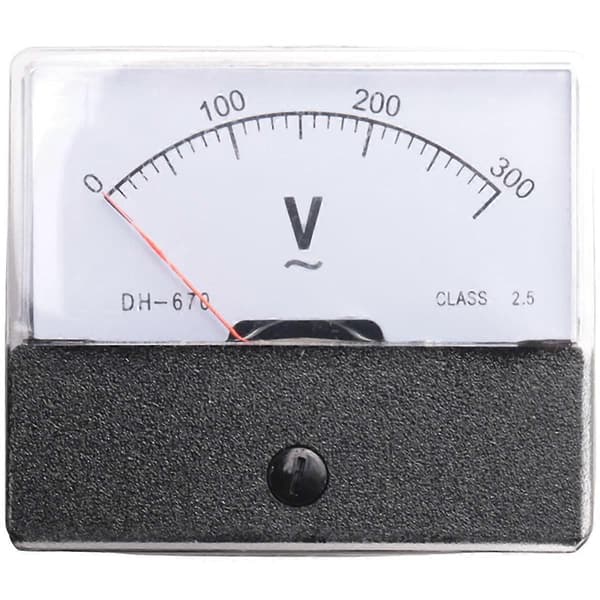 Rektangulær AC 0-300V Måler Analog Spændingspanel Voltmeter DH670