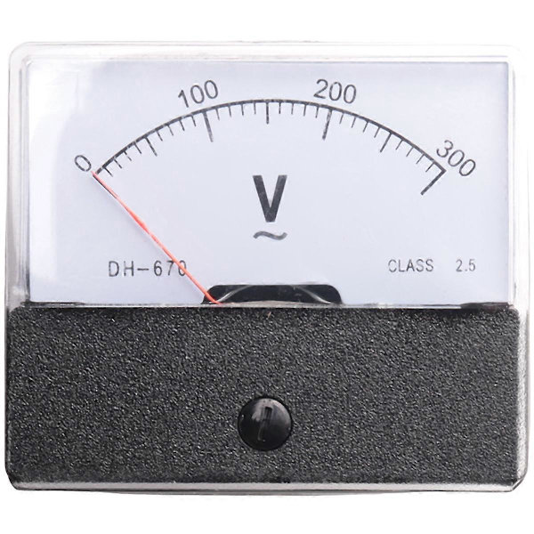 Rektangulær AC 0-300V Måler Analog Spenningspanel Voltmeter DH670
