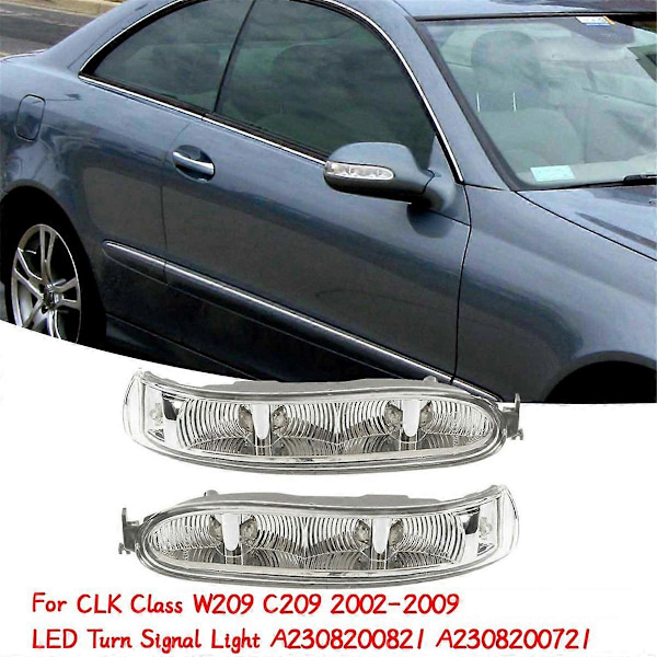 LED-lampa för sidospegel på bil för CLK-klass W209 C209 2002-2009 Blinkerslampa för backspegel A2308200821 R