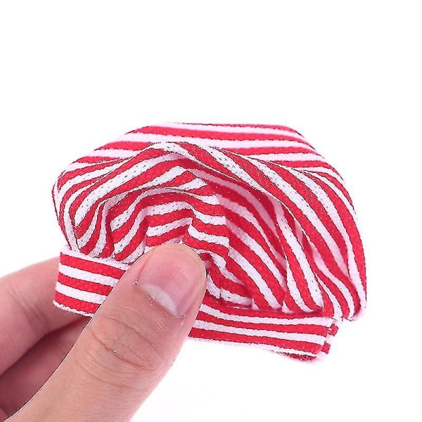 Jul Leksaker Tillbehör Santa Couture Kläder För Elf Dock Striped Förkläde Hatt(kui)