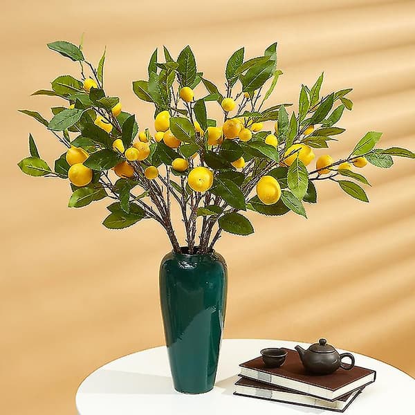 Simulerad citron gren artificiell blomma dekoration
