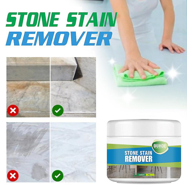 Stone Cleaning Powder Tile Vahva pesuainepuhdistusaine Kotitalouksien marmoripuhdistus syvältä tahroilta